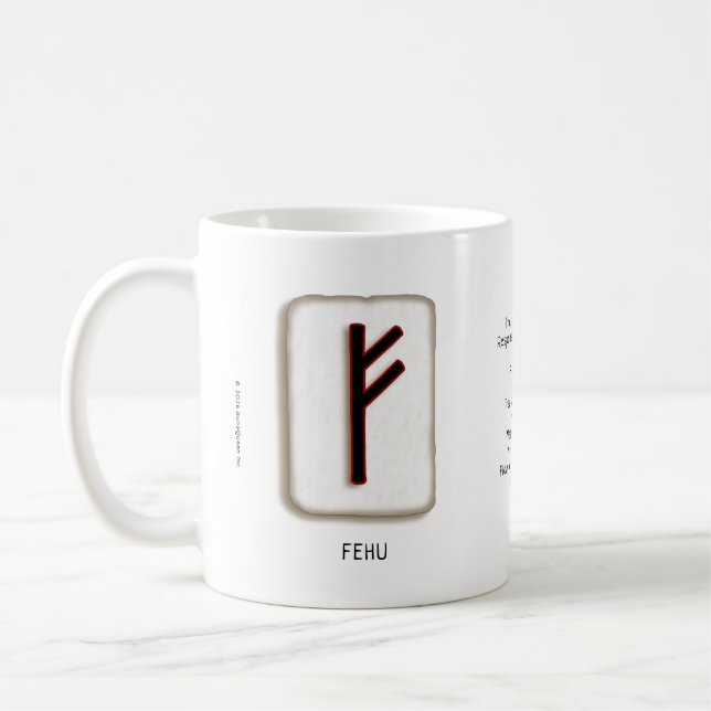 Tasse Fehu RuneStone 330 ml (Gauche)