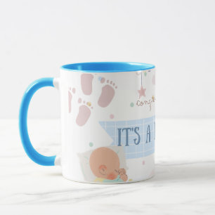 Tasse Félicitations C'est un Bébé Garçon 