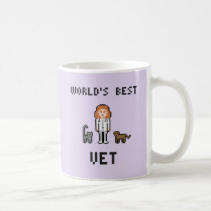 Tasse femelle du vétérinaire du monde de pixel l