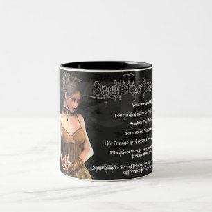 Tasse femelle gothique de zodiaque de Sagittaire