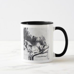 Tasse Femme malade dans un lit, peut-être Saskia