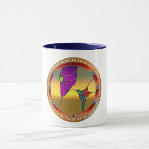 Tasse Fenêtre en verre tendu Turquoise Colibri