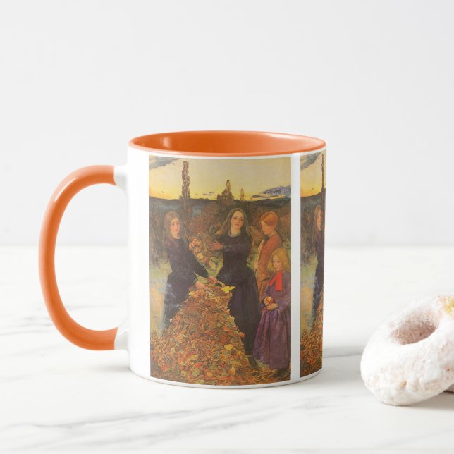 Tasse Feuilles d'automne de Sir John Everett Millais (Avec donut)