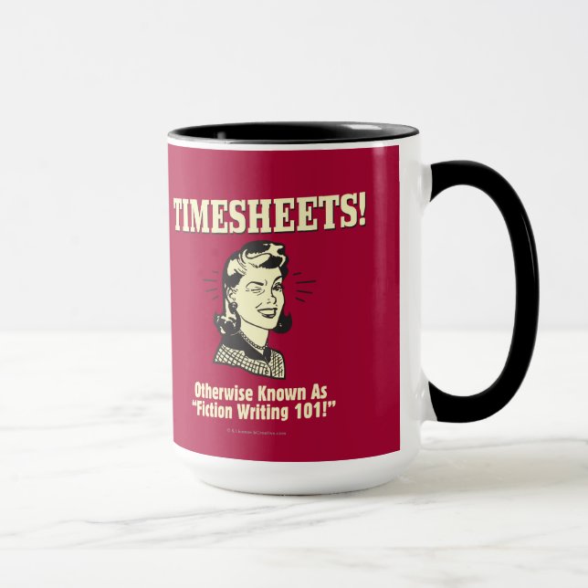 Tasse Feuilles de temps : Fiction 101 (Droite)