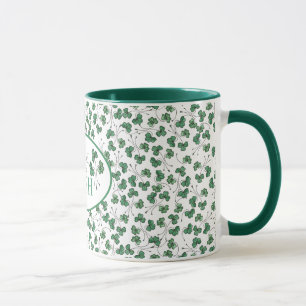 Tasse Fier d'être des Shamrocks verts irlandais en blanc