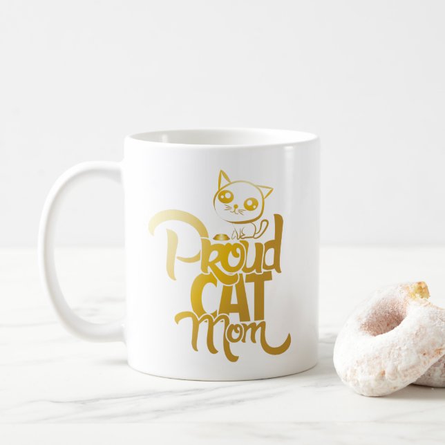 Tasse fière de maman de chat (Avec donut)