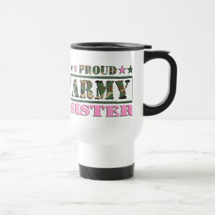 Tasse fière de voyage de soeur d'armée