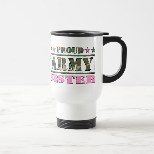 Tasse fière de voyage de soeur d'armée (Droite)