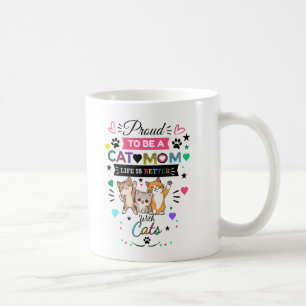 Tasse Fière d'être une Maman de Chat - Tasse Drôle