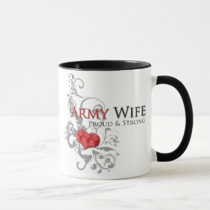 Tasse fière et forte d'épouse d'armée -