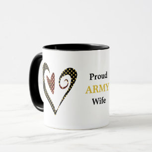 Tasse Fiers Étoiles de coeur des épouses de l'armée