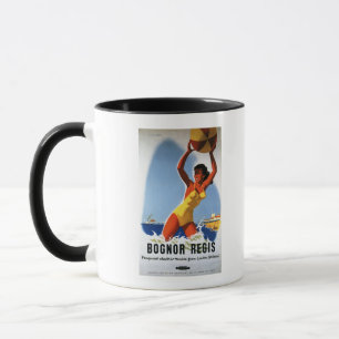 Tasse Fille de chemins de fer et affiche britanniques de