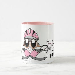 Tasse Fille de cycliste de Peqe