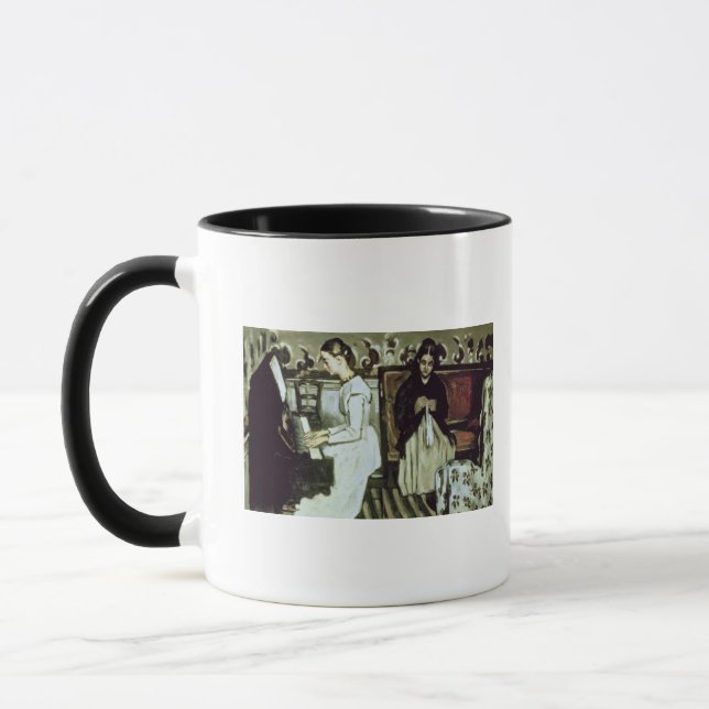 Tasse Fille de Paul Cezanne | au piano, 1868-69 (Gauche)