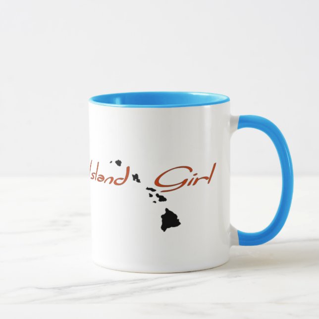 Tasse Fille d'île - Hawaï - pente (Droite)