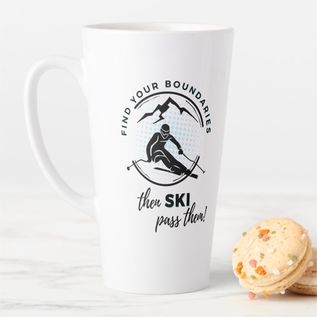 Tasse "Finde deine Grenzen, dann fahre vorbei" (Beispiel)
