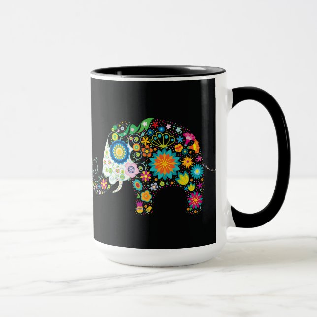 Tasse Fine mignon Cool Girl Retro Floral Mode (Droite)