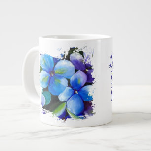 Tasse fleur bleue Laissez votre rêve s'épanouir