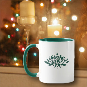 Tasse Fleur de Lotus Flamboyante Personnalisable