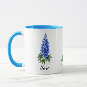 Tasse Fleur de Naissance de Juillet – Delphinium