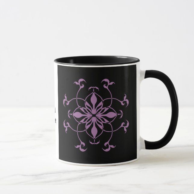 Tasse Fleur gothique violet et noir (Droite)