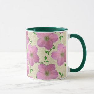 Tasse Fleur rose botanique d'été doux