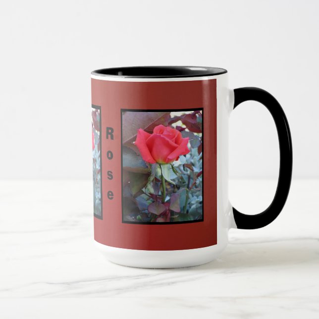 Tasse Fleur rouge orangé (Droite)