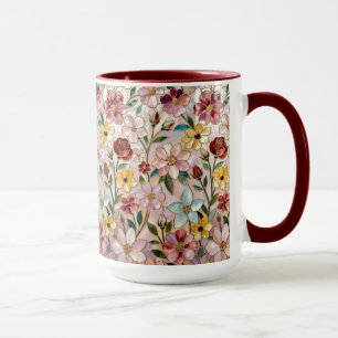 Tasse Fleur Sauvage Couleurs Florales Botaniques C