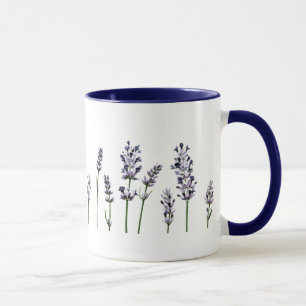 Tasse Fleurs florales pourpres de Lavendar   en pastel