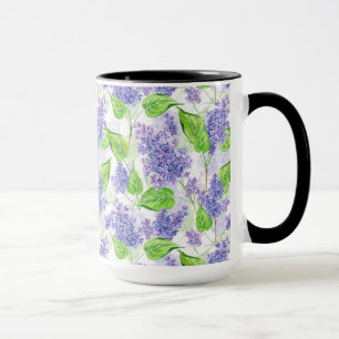 Tasse Fleurs lilas aquarelles