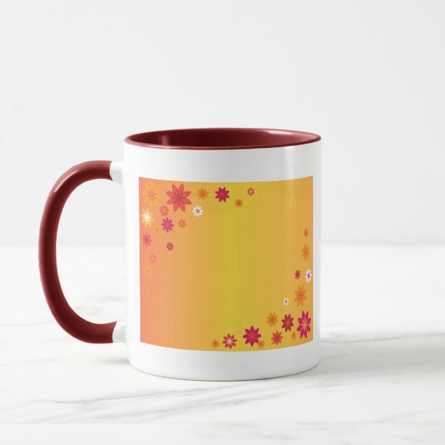 Tasse Fleurs orange (Gauche)