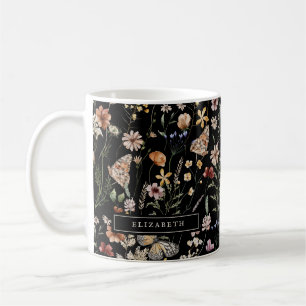 Tasse florale à monogramme