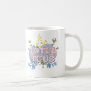 Tasse florale catholique Totus Tuus Marian