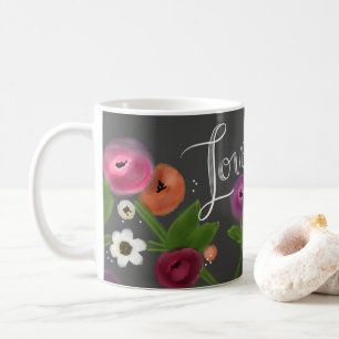 Tasse florale d'AMOUR de tableau