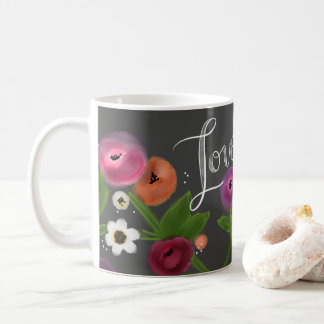 Tasse florale d'AMOUR de tableau
