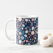 Tasse florale de marine