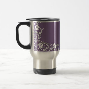 Tasse florale de voyage de remous de glycines