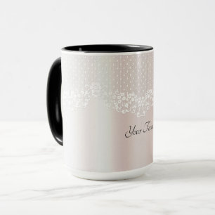 Tasse florale en dentelle élégante
