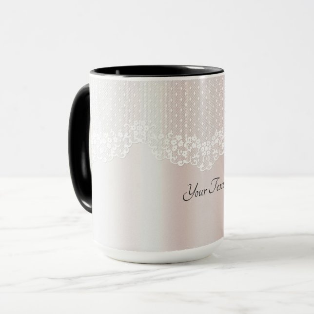 Tasse florale en dentelle élégante (Devant gauche)