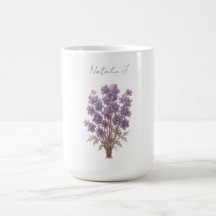 Tasse florale personnalisée Delphinium