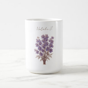 Tasse florale personnalisée Delphinium