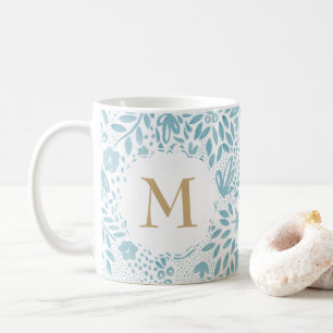 Tasse florale pour aquarelle personnalisée de