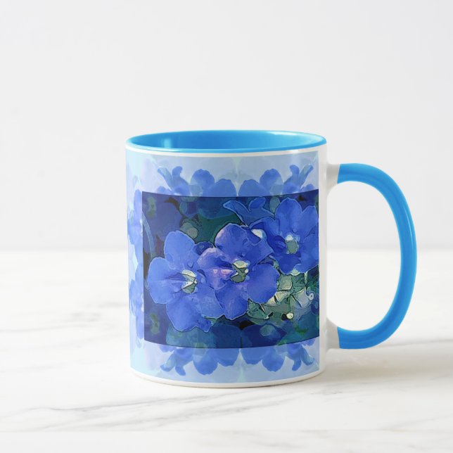 Tasse "Flores Azuis" (fleurs bleues) (Droite)