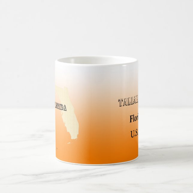 Tasse - Florida Staat Karte mit Stadt (Mittel)