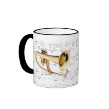 Tasse - Flugelhorn mit Blattmusik