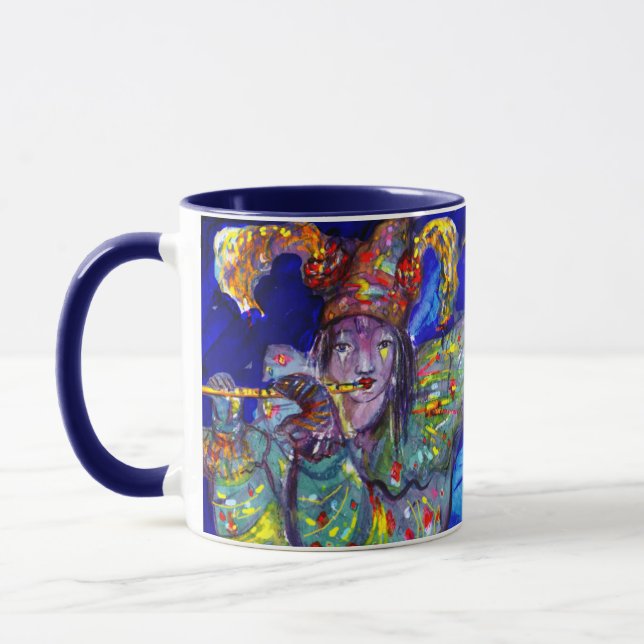 Tasse FLUTISTE EN BLEU / Soirée Carnaval vénitien (Gauche)