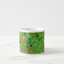 TASSE FOLLE DE CAFÉ EXPRESS DE VERT DE ZOO