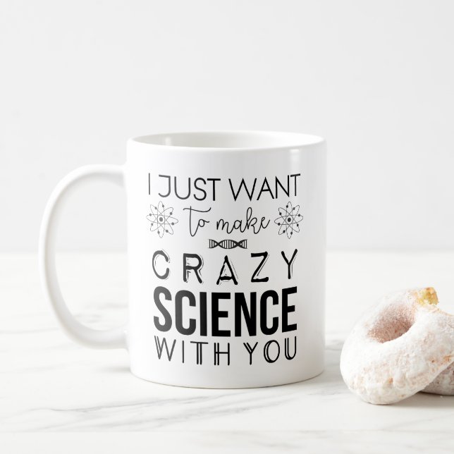 Tasse folle noire orpheline de la Science (Avec donut)