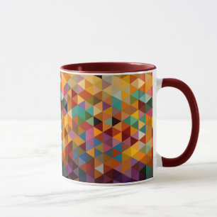 Tasse Fond vintage de motif de triangles