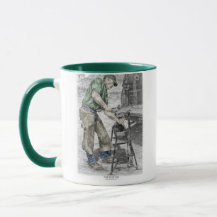 Tasse Forgeron de maréchal-ferrant à l'aide de l'enclume